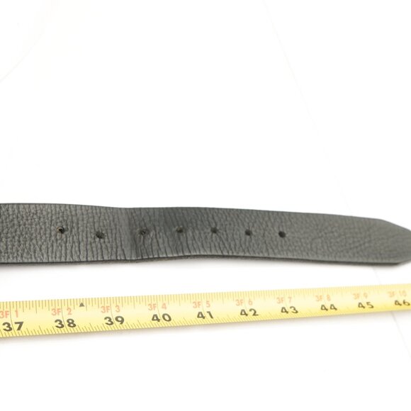 Levis Mens Belt Size 42 Pebbled Black Leather 1 1/4" Width Barrel Buckle Casual - Picture 11 of 12